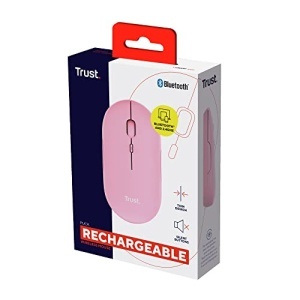 Mouse wireless Trust Puck reincarcabil Bluetooth si USB roz DPI ajustabil - Img 12