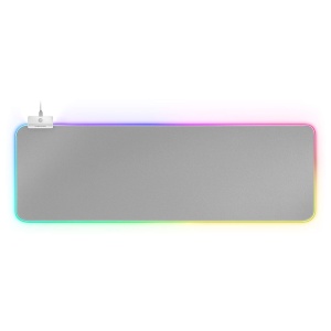 Mousepad XXL RGB Mars Gaming MMPRGB2S, 12 Modi Iluminare, 2 USB 2.0, Alb-Silver