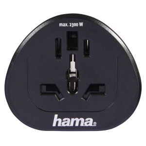 Mufa de calatorie Hama pentru conectarea dispozitivelor straine (de exemplu, China, Marea Britanie, SUA, Australia si multe altele) la prize germane cu impamantare (de asemenea, pentru Spania, Franta si multe altele) Adaptor de calatorie negru - Img 4