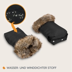 Muff pentru maini LIONELO HANDMUFF, fleece, impermeabil, universal - Img 5