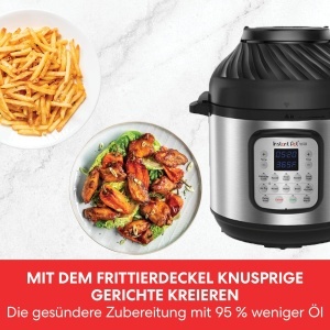 Multicooker Instant Pot Duo Crisp 11-in-1 57L Oala sub presiune si Friteuza cu aer cald Inox - Img 3