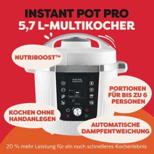 Multicooker Instant Pot Pro 10-in-1, 5.7L, Alb, Economie de energie - Img 2