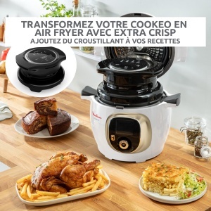 Multicooker inteligent Moulinex Cookeo CE85CA10 6L Alb 150 retete preprogramate 6 moduri de gatire - Img 7