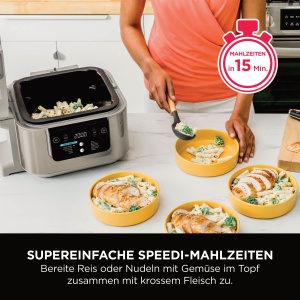 Multicooker Ninja Speedi ON500EU, 5.7L, 12 programe, culoare Stone Gold - Img 4