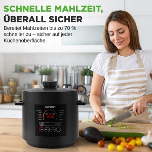 Multicooker NutriChef 5,7 L, 1000 W, 9 programe, negru - Img 7