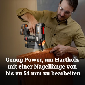 Nagler cu acumulator WORX WX838.9 20V, 110 capacitate, Air-Impact - Img 2