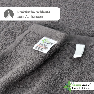 NatureMark, pachet de 8 prosoape, set de prosoape, 50 x 100 cm, gri antracit, 100% bumbac - Img 5