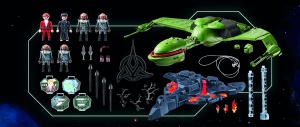 Nava spatiala PLAYMOBIL Star Trek Klingonenschip Bird-of-Prey cu 6 figurine si efecte de lumina - Img 3