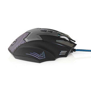 NEDIS Gaming Mouse - Cu fir - 800/1200 / 1600/2400 DPI - DPI reglabil - Numar de butoane: 7 - Dreptaci - 1,50 m - LED - Img 3
