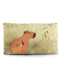 NICI Kuschelkissen Capybara 61226 Perna Plus Capybara Verde-Roz 43x25cm