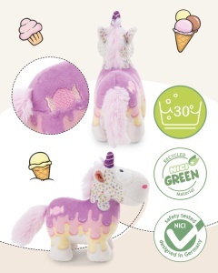 NICI Sweety Rainbow 61908 Jucarie Plus Unicor Alb 32cm Design Colorat Eco-Friendly - Img 3
