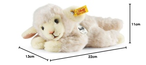 Oaie de Plus Steiff Linda - 22 cm - Alb, Moale si Spalabil - Img 2