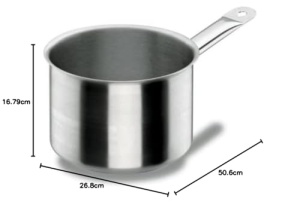 Oala cu maner LACOR 50225, 24 cm, argintie - Img 2