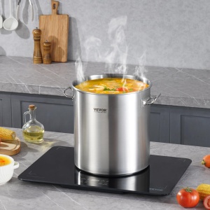 Oala din inox VEVOR SP53QT404003D, capacitate 50.1 L, baza termica, argintie - Img 8
