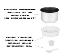 Oala electrica pentru gatit orez Beper P101VAP002, 625 g, functie pastrare caldura, antiaderenta - Img 4