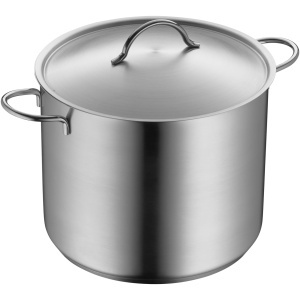 Oala mare WMF 28 cm 14L otel inoxidabil Cromargan capac cu deschidere pentru abur potrivita pentru toate tipurile de plite