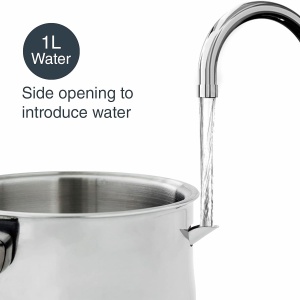 Oala pentru Baie de Apa LACOR 62600, 1L, 1810 Otel Inoxidabil, Hitzebestandig - Img 5