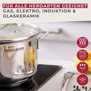 Oala pentru carne Fackelmann Lara, 20 cm, din otel inoxidabil, rezistenta la caldura - Img 6