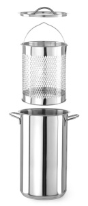 Oala pentru gatit HENDI Spargeltopf Set XL, 5.5L, inox, 160x280mm