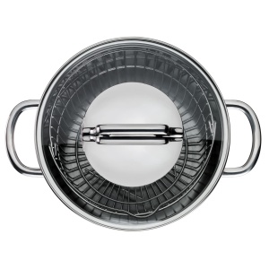 Oala pentru sparanghel WMF 16cm, inox Cromargan, capacitate 5l, cu capac din sticla - Img 4