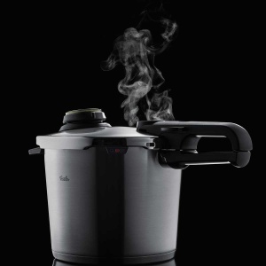 Oala sub presiune Fissler Vitavit Premium 6L cu tigaie 2.5L, inox - Img 3