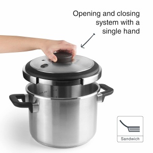 Oala sub presiune Lacor 71784, 4L, inox 1810, cu manere rezistente la caldura - Img 4