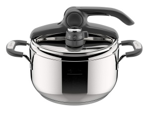 Oala sub presiune Lagostina Briosa, 5 l, otel inoxidabil, sistem de deschidere usor - Img 1