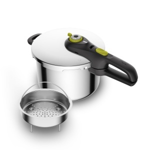 Oala sub presiune Tefal Secure 5 Neo 6L din otel inoxidabil, 22cm, 2 garstufe
