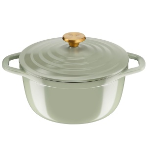 Oala Tefal Air Soft Light, 24 cm, pentru 4-5 persoane, din aluminiu, cu capac ceramic