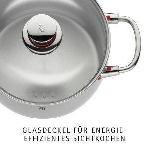 Oala WMF Quality One 20cm 41L Capac Sticla cu Deschidere pentru Aburi Inox Polisat Inductie - Img 4