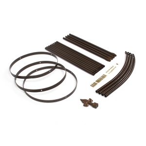 Obelisc Metalic pentru Gradina Relaxdays, 190 cm, Culoare Maro, Witterungsbestandig - Img 2
