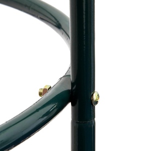 Obelisc pentru gradina Relaxdays, 190 cm, metal verde, suport pentru flori si trandafiri - Img 7