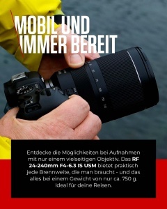 Obiectiv Canon RF 24-240mm F4-6.3 IS USM, 10x Zoom, Compact, Usor - Img 6