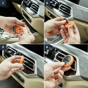 Odorizant auto SONAX Sweet Flamingo - Dufte fructat, 30 zile, usor de montat - Img 3