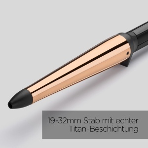 Ondulator BaByliss C458E, 19-32 mm, 6 temperaturi, titan - Img 3