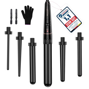 Ondulator de par BESTOPE PRO 6-in-1, 6 capete interschimbabile, temperatura ajustabila, negru