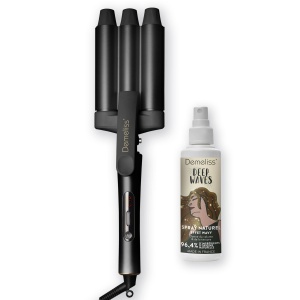 Ondulator Demeliss SAINT ALGUE WAVES BLACK, 10 temperaturi, ceramica si turmalina