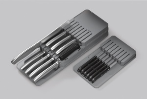 Organizator ajustabil pentru cutite METALTEX 363225000 din PP cu picioare antiderapante - Img 3