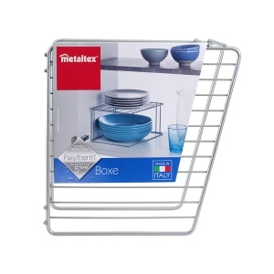 Organizator colt bucatarie Metaltex Boxe 364001000 1 etaj 25x25x15 cm argintiu - Img 5