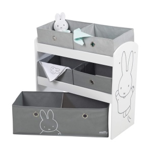 Organizator jucarii roba Miffy alb cu 5 cutii din material textil - Img 5