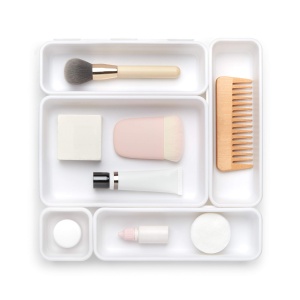 Organizer modular Rayen, set 8 piese, alb, adaptabil, robust - Img 4