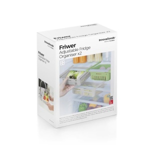 Organizer pentru frigider Generico InnovaGoods, ajustabil, 2 sertare, multicolor - Img 8
