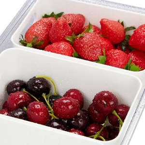 Organizer pentru frigider Relaxdays, set 2 bucati, transparent, cu capac - Img 7