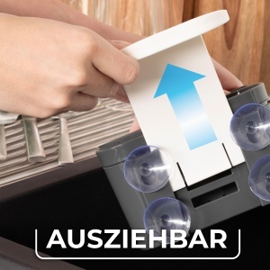 Organizer pentru spume Vileda cu suport cu ventuze, design modern, plastic rezistent - Img 7