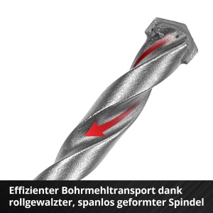 Original Einhell S-CASE 10 buc. Set de burghie pentru zidarie (conform DIN 10083-2 din otel de scule, tija E 6.3, placa de carbura introdusa, ax laminat cu role incl. cutie de depozitare) - Img 5