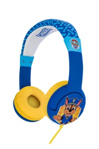 OTL Technologies Casti Paw Patrol Chase JUNIOR, cu fir, pentru copii, limita de volum pana la 85 dB (produs cu licenta oficiala), copii (dimensiune reglabila) - Img 1