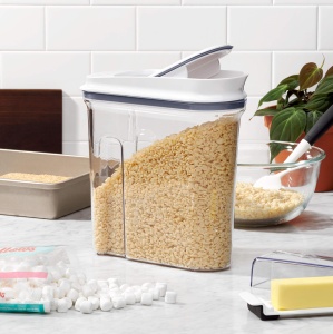OXO Good Grips POP Muesli Dispenser Large 42 L - Borcan de depozitare cu capac pentru depozitarea etansa a muesli si cerealelor gradina albaopulenta - Img 5
