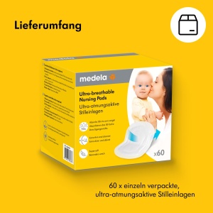 Pachet 60 Tampoane de Alaptare Medela Ultra-atmungsaktive Saugabilitate Mare, Design Discret - Img 9