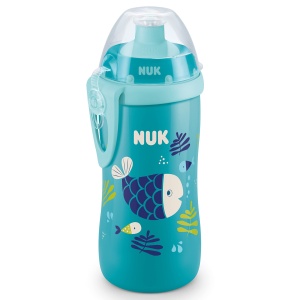 Pahar de invatare NUK Junior Cup cu efect cameleon, 300 ml, albastru - Img 1