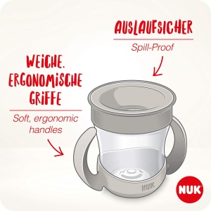 Pahar de invatare NUK Magic Cup Duo-Set, 160 ml 230 ml, rosu, BPA-free - Img 5